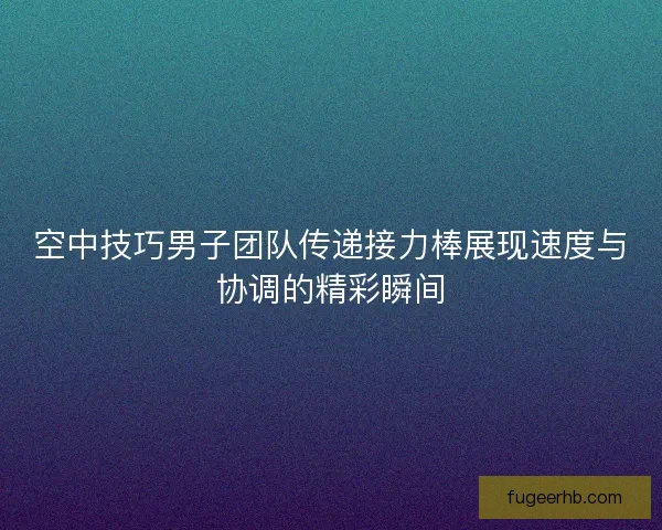 空中技巧男子团队传递接力棒展现速度与协调的精彩瞬间